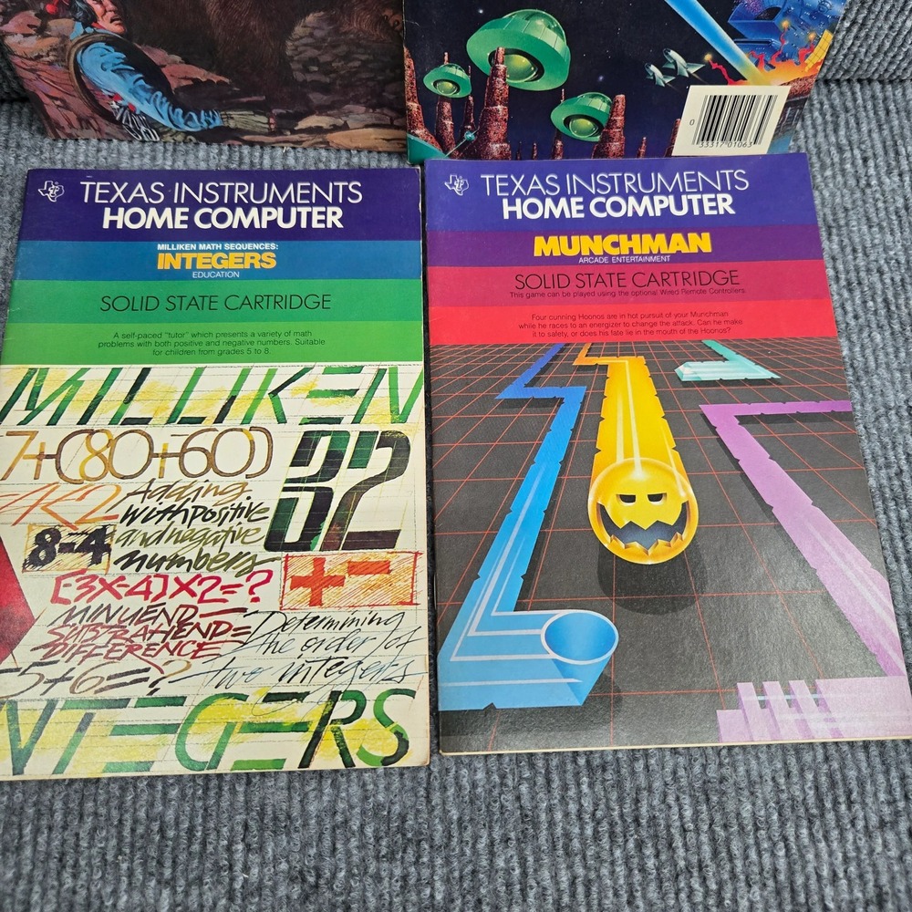 Texas Instruments Home Computer Game Manuals Lot Alpine Parsec Munchman Integers - Picture 3 of 3